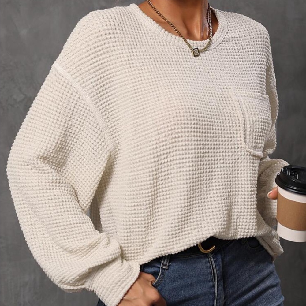 Elegant Cream Knit Top